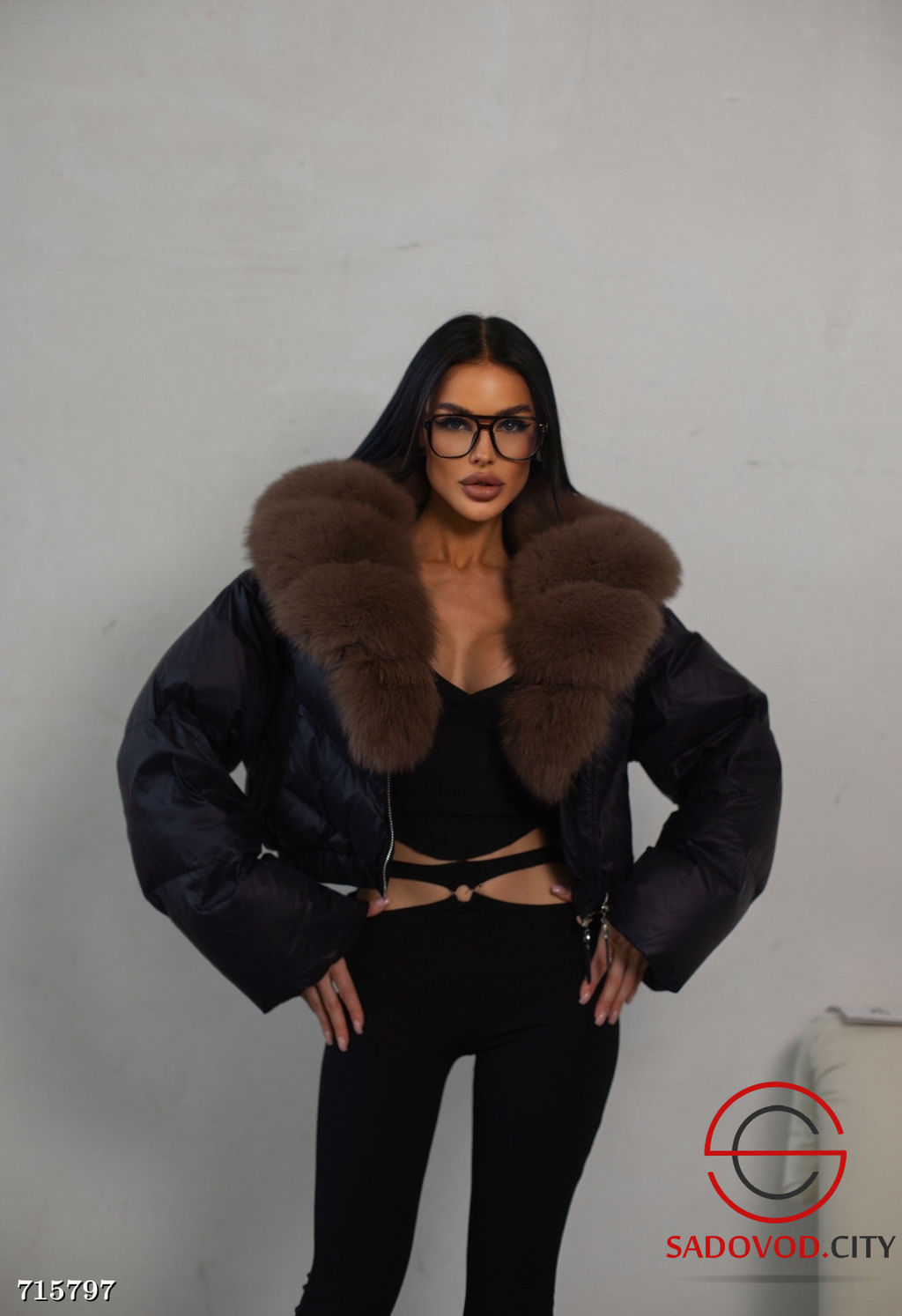 Женская куртка-пуховик с натуральным мехом - Bruno фото 4