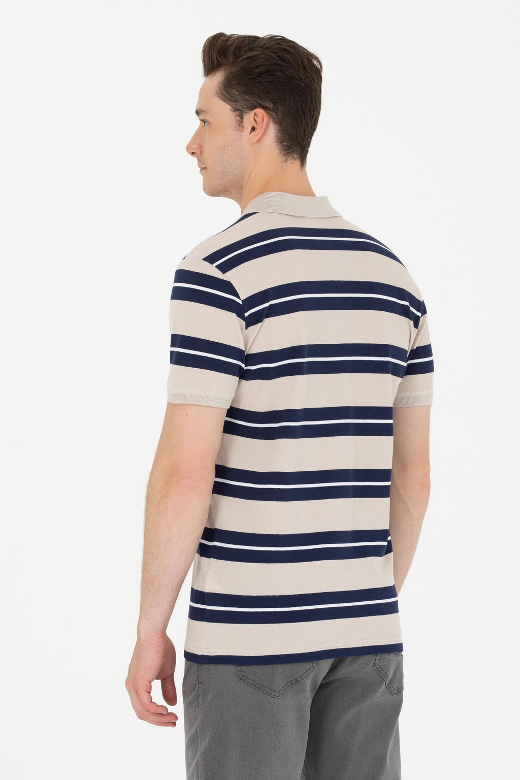 U. S. Polo Assn Мужская футболка с воротником-поло Stone - U.s. polo assn фото 5