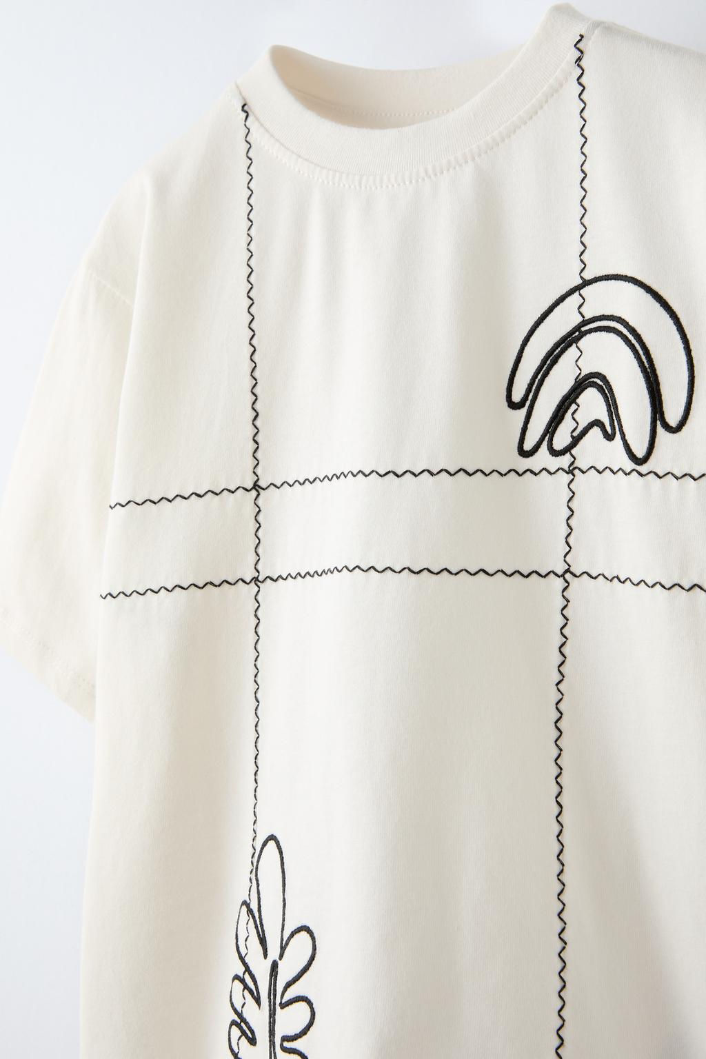 EMBROIDERED T-SHIRT - Zara фото 3