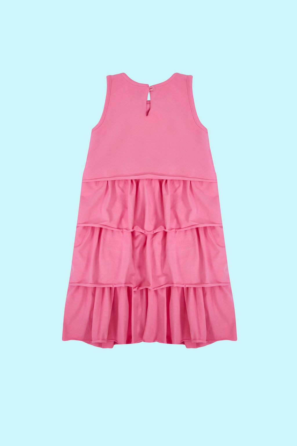 Pembe K?z Cocuk F?rf?rl? Pamuklu Kolsuz Bisiklet Yaka Bayraml?k Orme Elbise TKDSS24EL00001 - Trendyolmilla фото 4