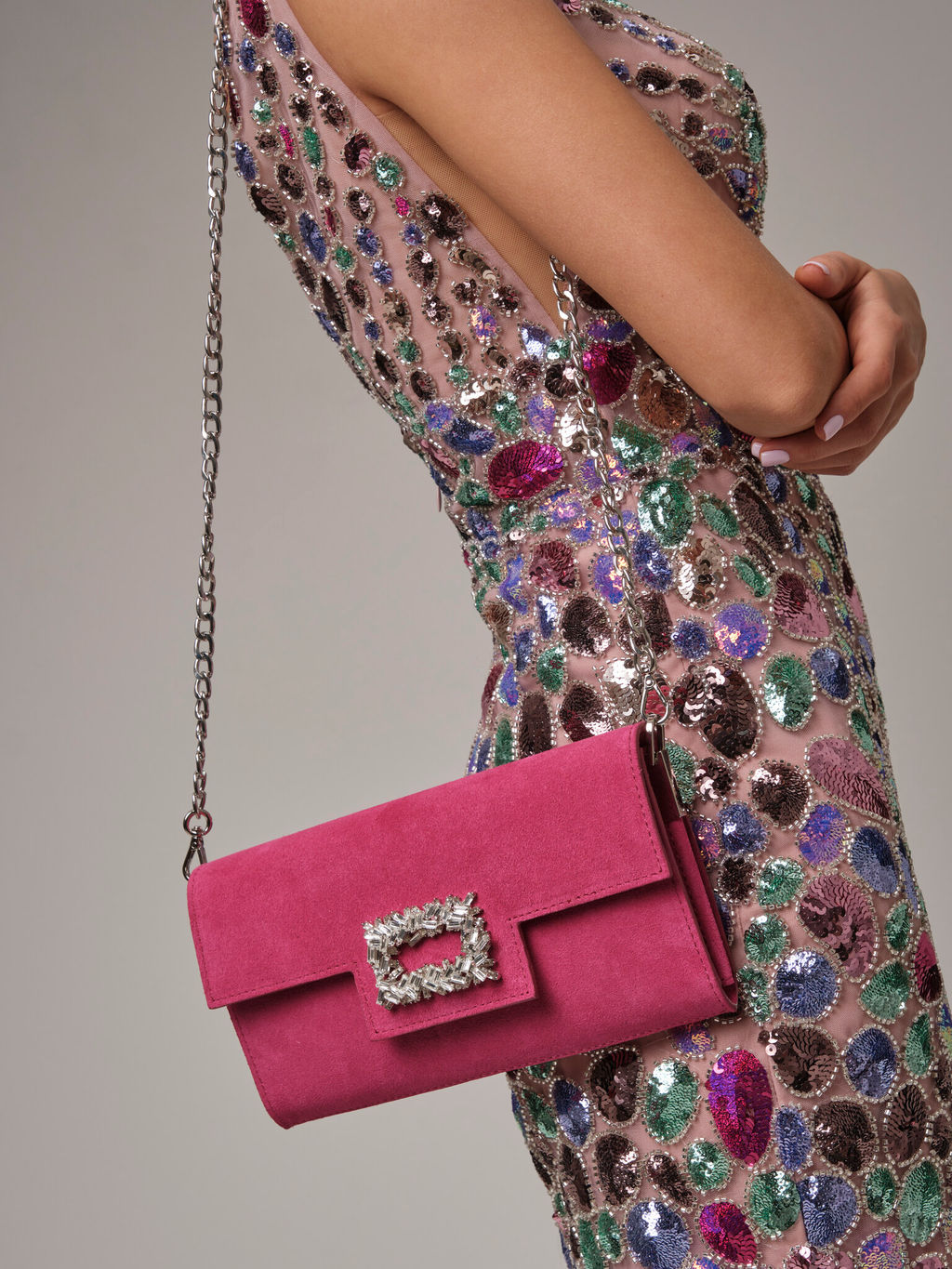 Клатч замшевый Deboro 31016 розовый