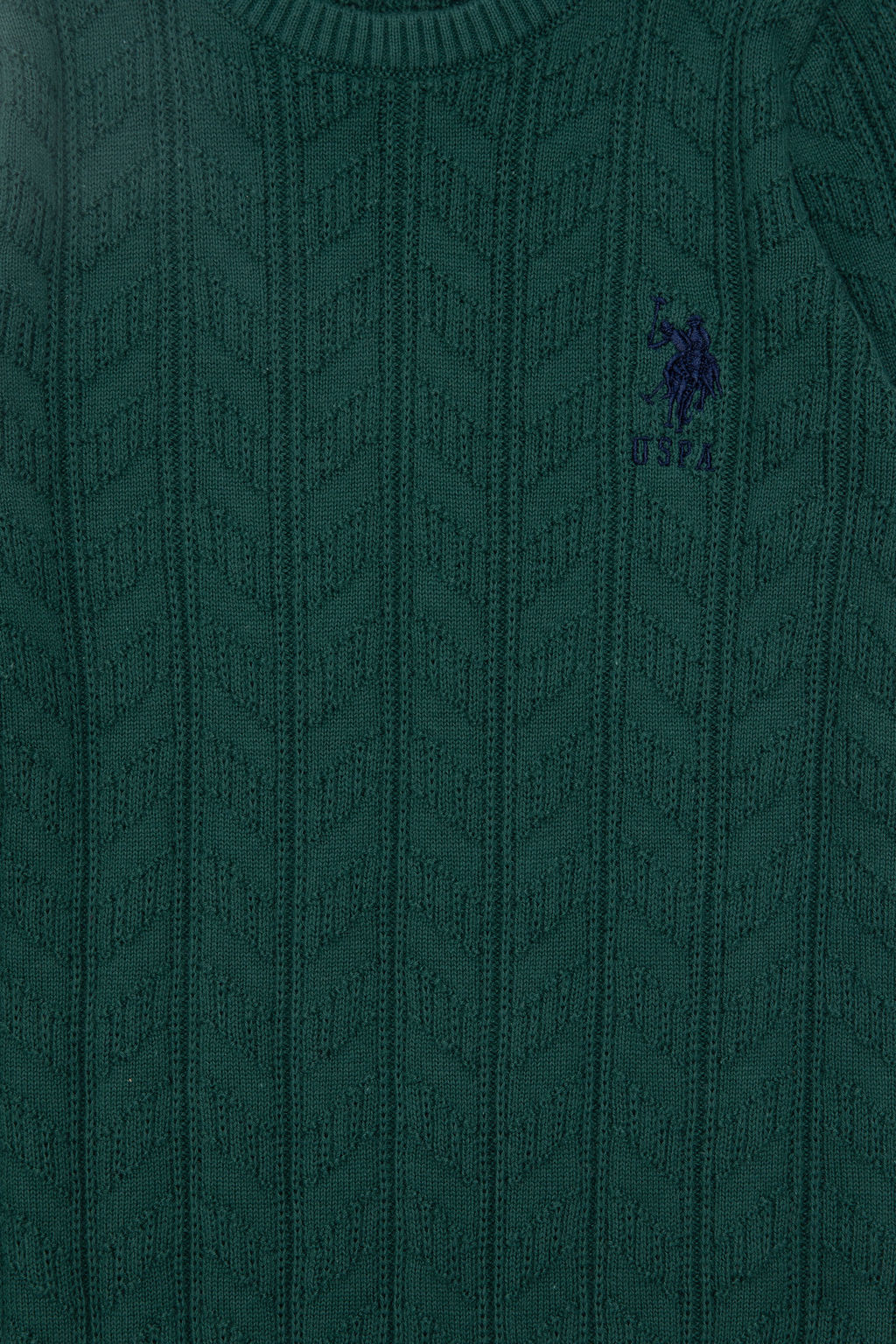 Темно-зеленый базовый свитер для мальчика - U.s. polo assn фото 8