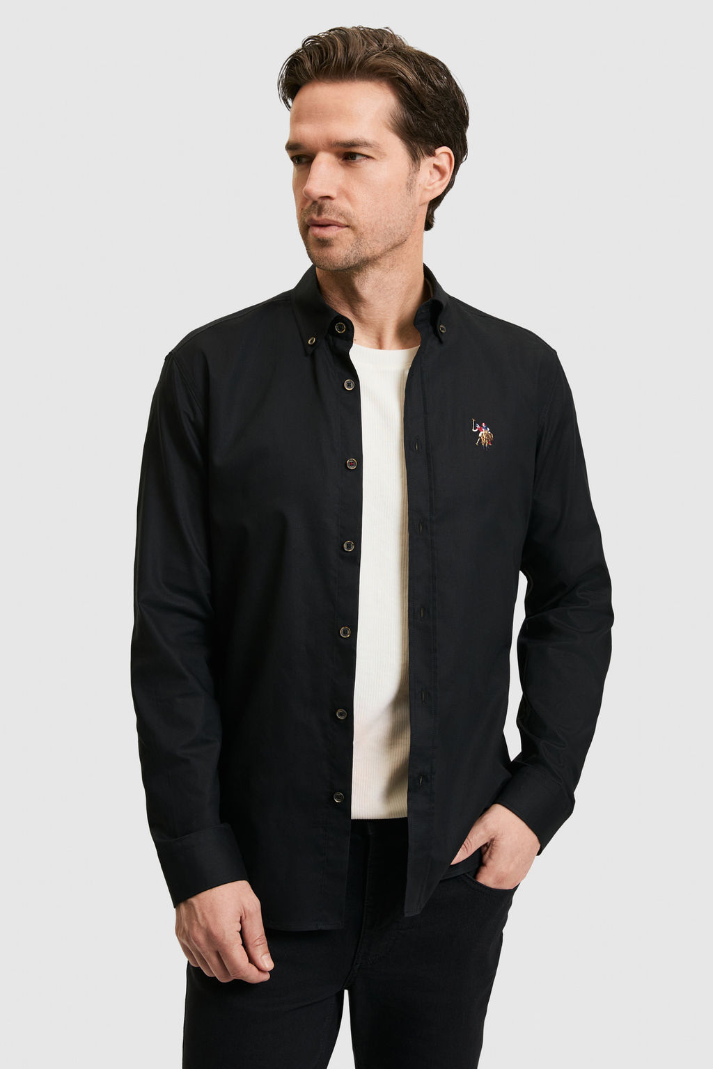 Erkek Siyah Uzun Kollu Basic G_mlek - U.s. polo assn фото 3