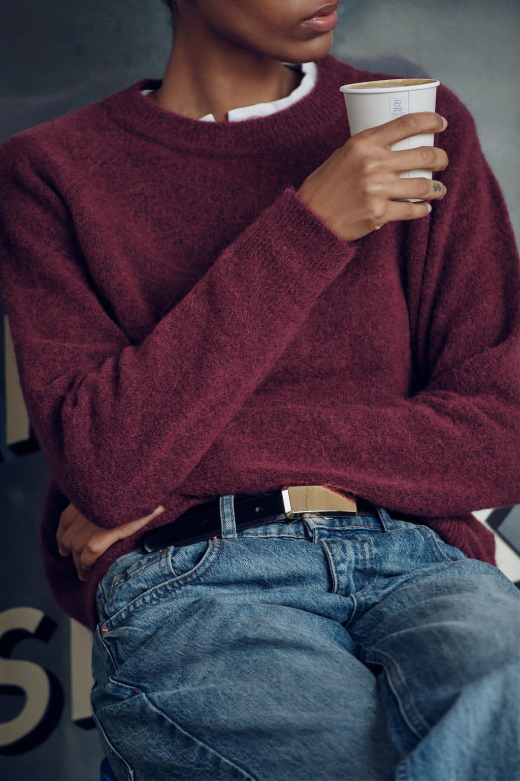 PLAIN WOOL AND ALPACA SWEATER - Zara фото 9