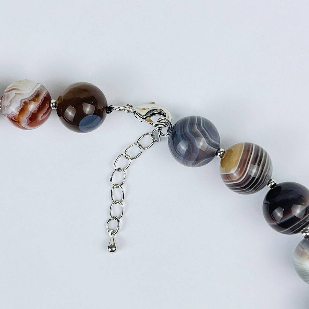 Колье из ботсванского Агата - Радуга самоцветов фото 3