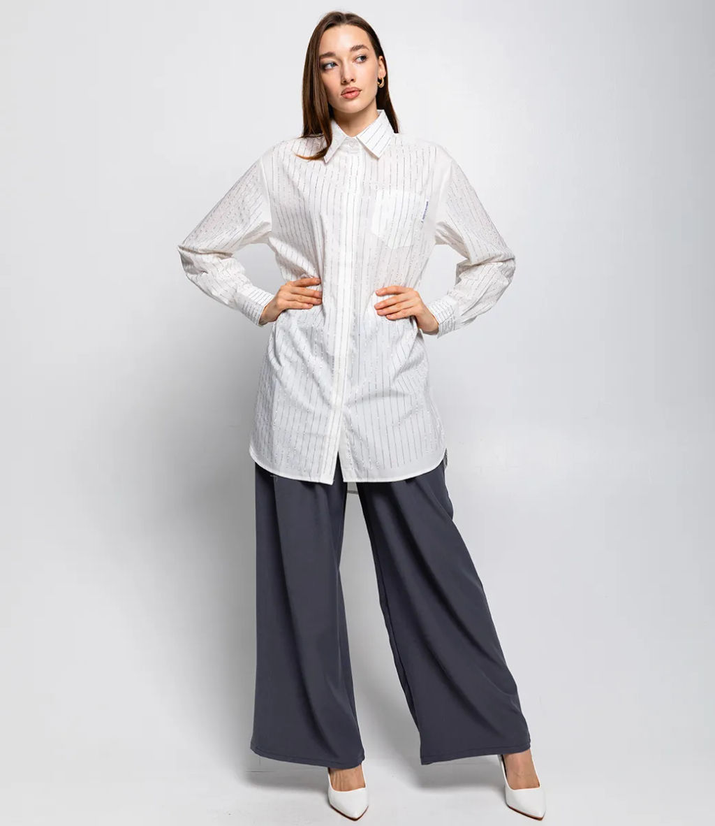 Рубашка #КТ2809, белый