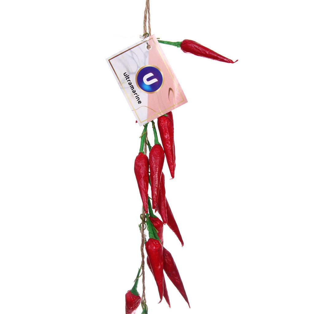 Цена за 5 шт. Муляж "Перчик Чили" связка 45см