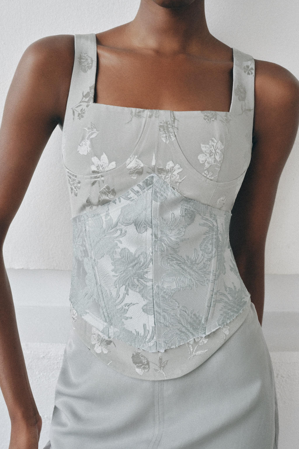 TOP CORS? COMBINADO JACQUARD / Azul pastel - Zara фото 2