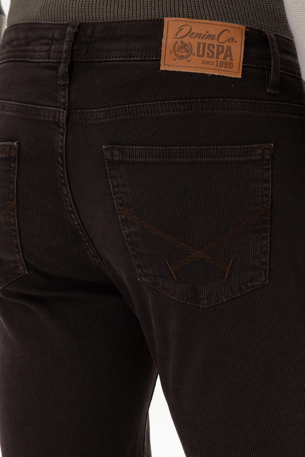 Erkek Koyu Kahverengi Slim Fit Jean Pantolon - U.s. polo assn фото 6