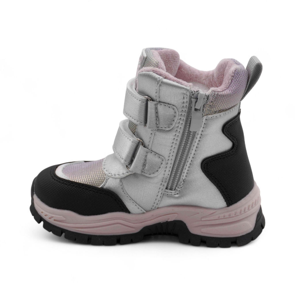 Ботинки мембранные на меху В6673-15 серебро - BONCY фото 3