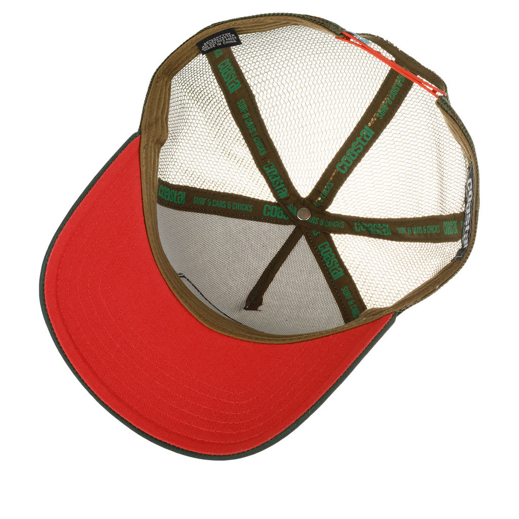 Бейсболка COASTAL арт. HFT Surf Ostrich (темно-зеленый / белый) фото 2