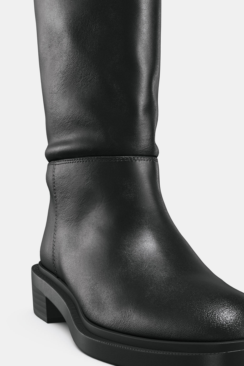 LEATHER RIDING BOOT - Zara фото 5