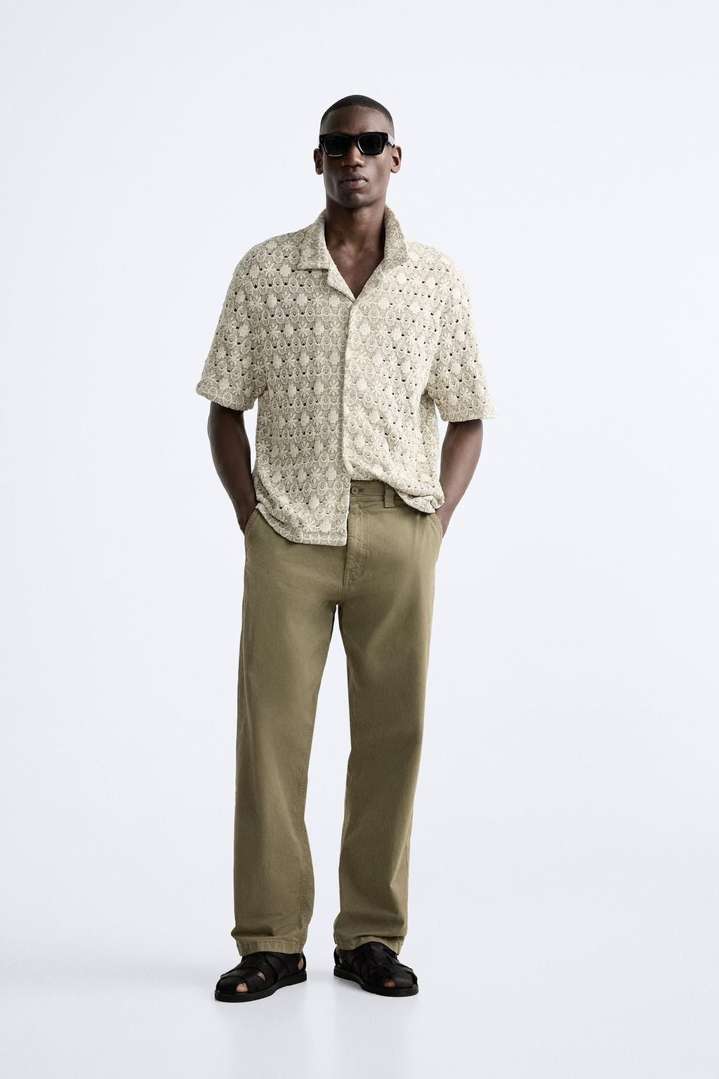 GEOMETRIK JACQUARD GOMLEK