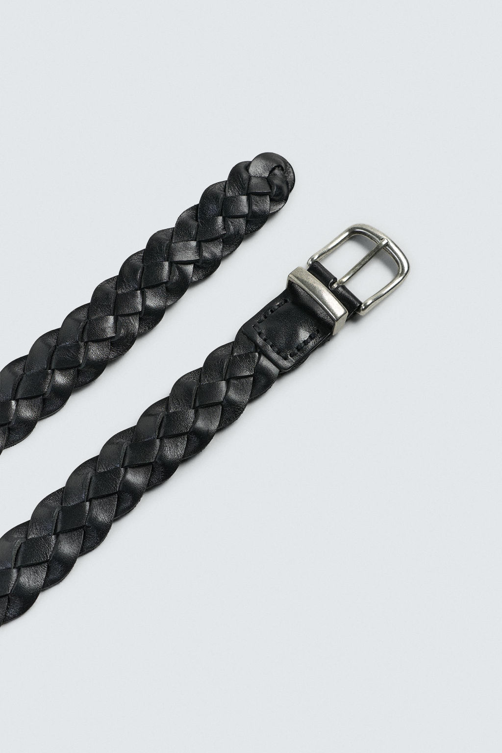 BRAIDED LEATHER BELT - Zara фото 3
