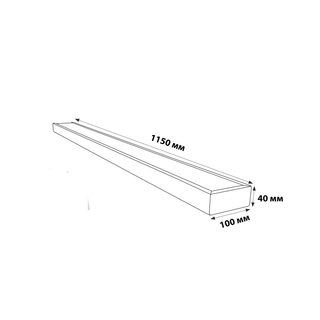 ULO-C50C 36W/3950К/L115 IP40 SCHOOL WHITE Светильник светодиодный с регулируемым кронштейном (в/к). Для школьной доски. Белый свет (3950K). 4740Лм. Корпус белый. ТМ Uniel