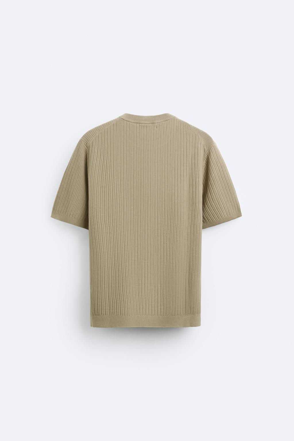 RIBBED KNIT T-SHIRT - Zara фото 8