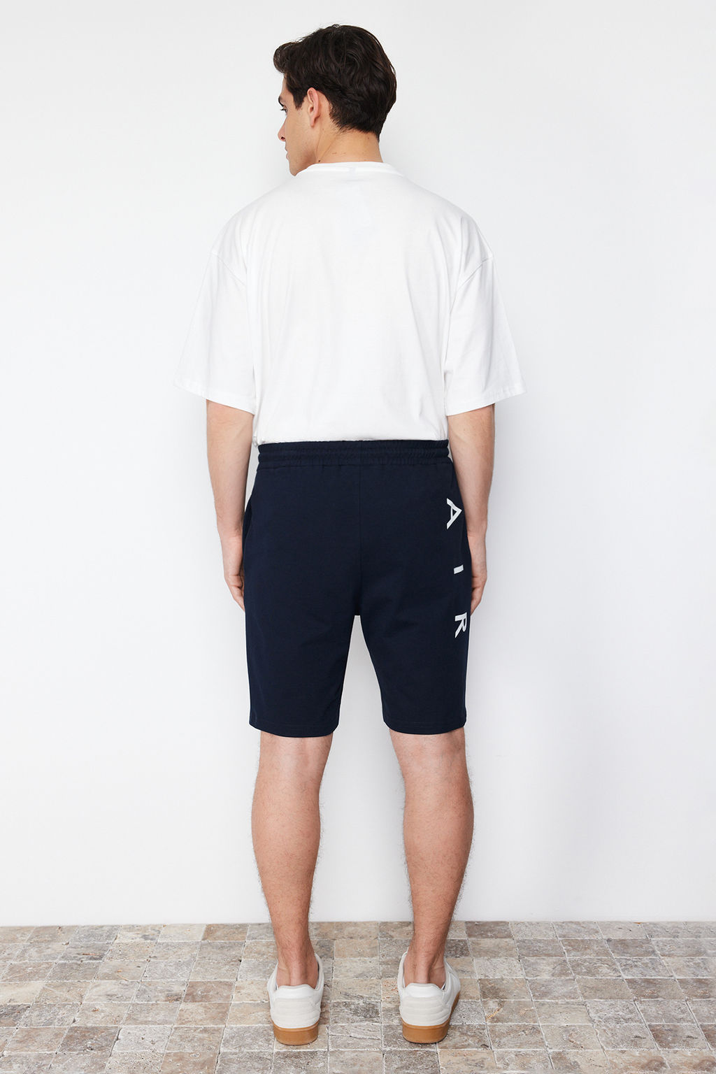 TRENDYOL MAN Lacivert Regular/Normal Kesim Orta Boy Yaz? Bask?l? Sort TMNSS21SR0377 - Trendyolmilla фото 4