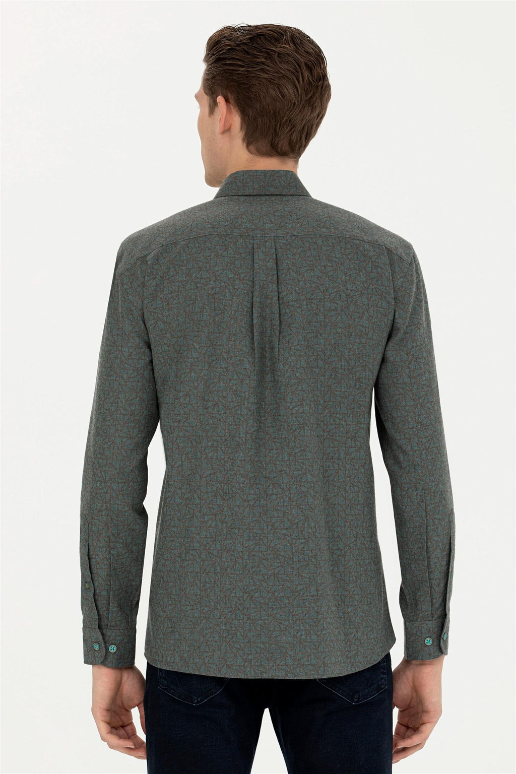 Мужская мятная рубашка с длинным рукавом - U.s. polo assn фото 12