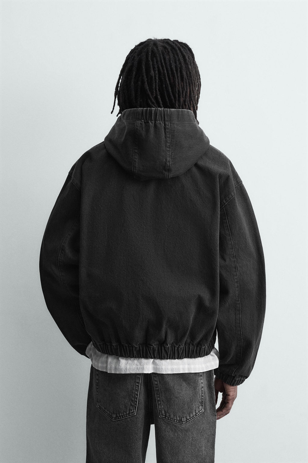 CAZADORA LAVADA CAPUCHA / Carb?n - Zara фото 3