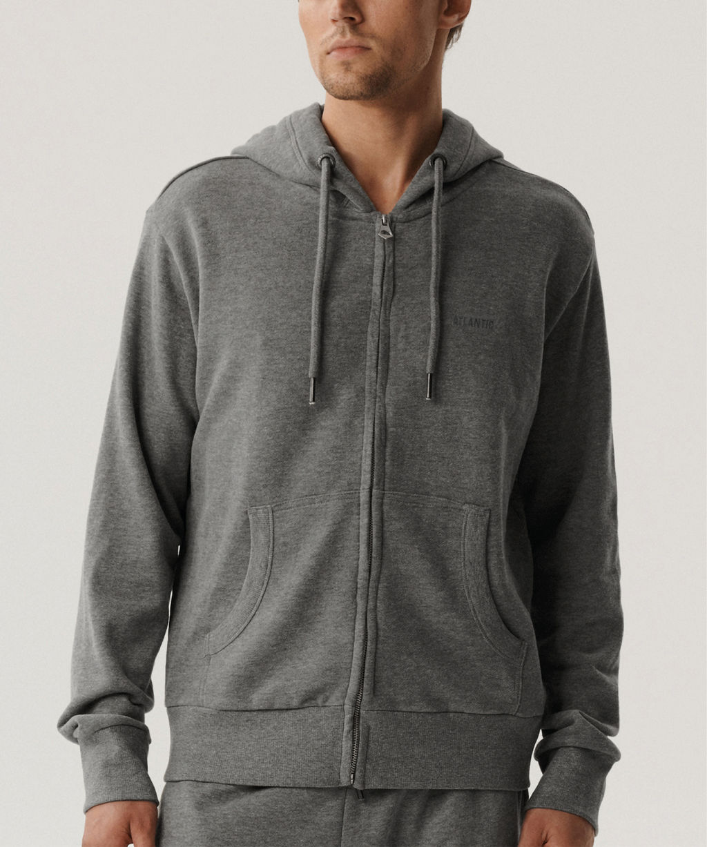 ATLANTIC HMT-001 Худи мужское French Terry темно-серый меланж