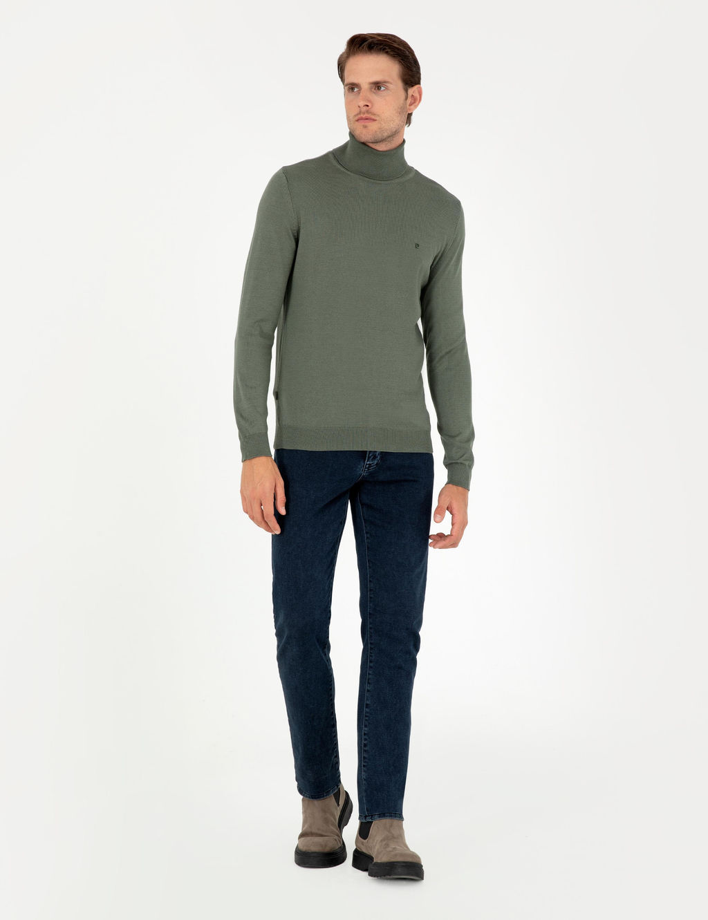 Duman Slim Fit Bal_k__ Yaka Basic Triko Kazak