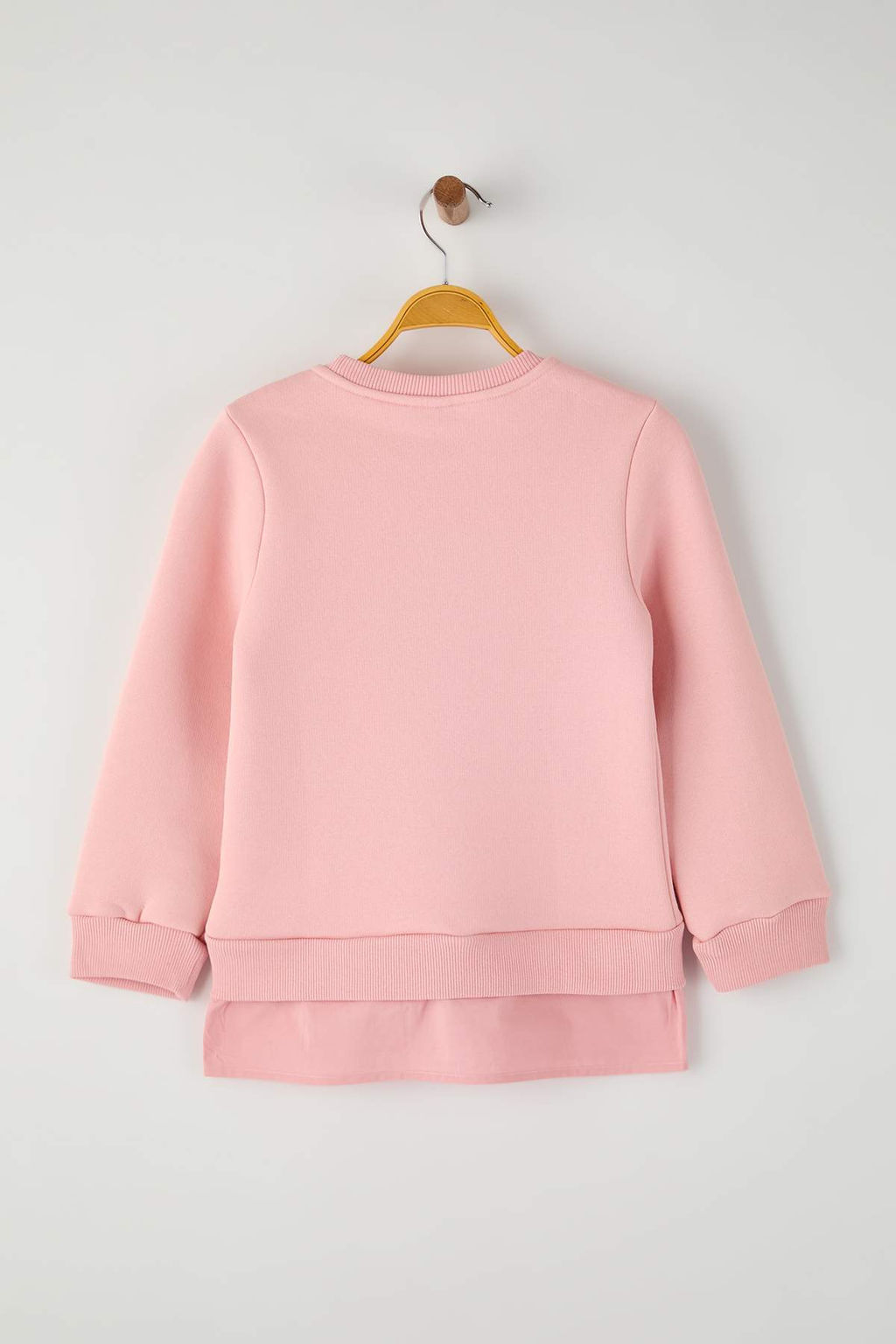 Ekru Pamuklu Kalp Baskl? Kal?n/Ici Polarl? Regular Orme K?z Cocuk Sweatshirt TKDAW26SW00023 - Trendyolmilla фото 8