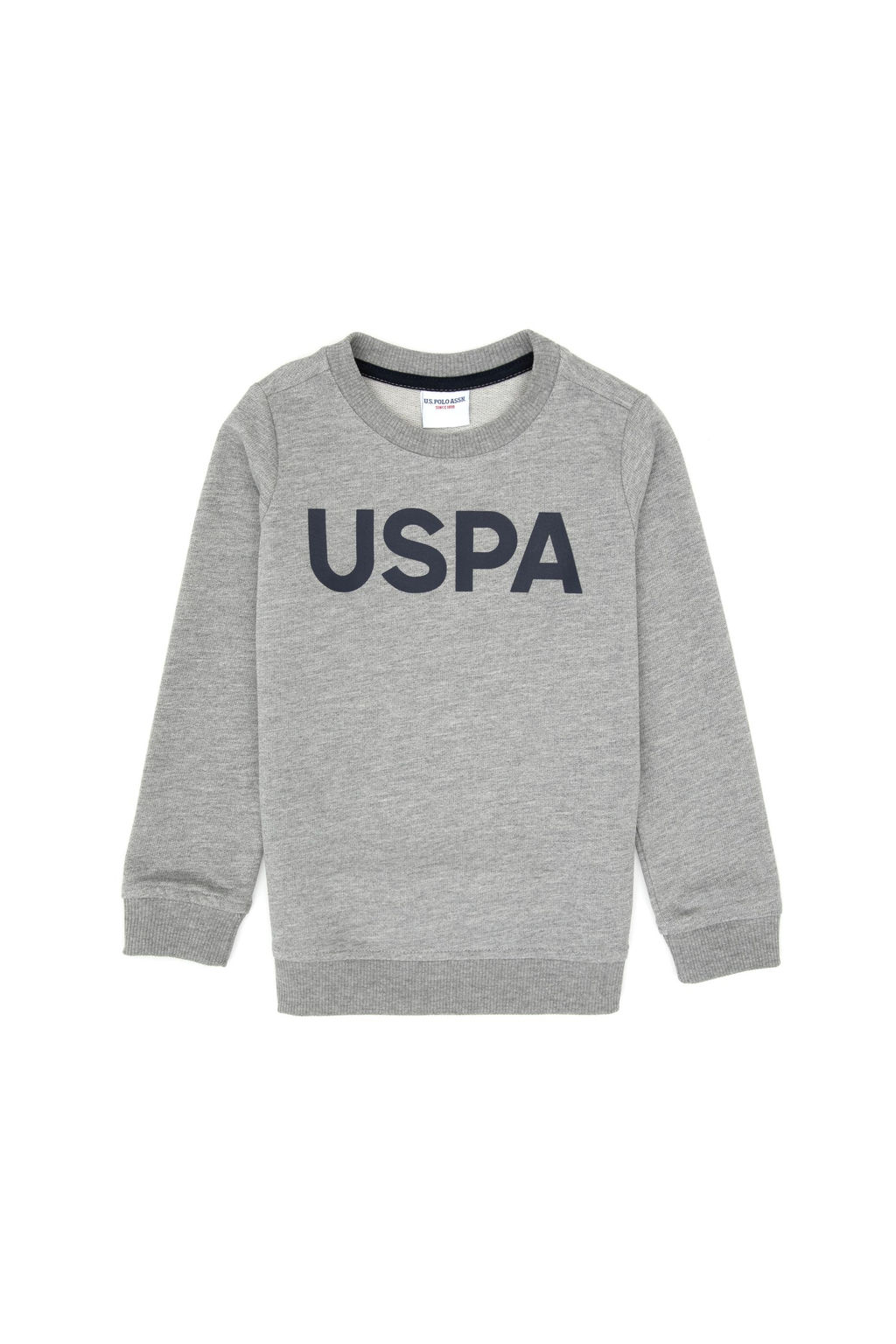 Erkek _ocuk Gri Melanj Basic Bisiklet Yaka Sweatshirt Sepette S_rpriz _ndirim