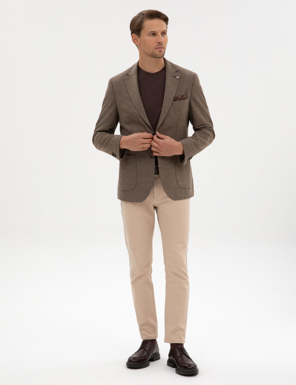 Kahverengi Slim Fit Bal_ks_rt_ Ceket