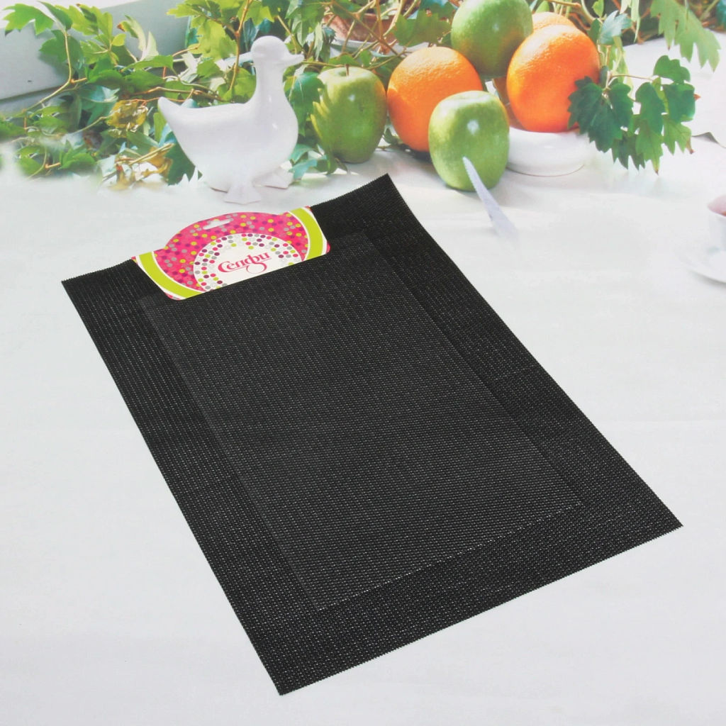 Цена за 3 шт. Салфетка на стол 30*45см плетеная, Классика черная