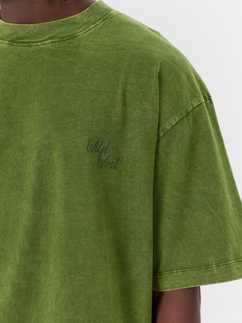 Футболка Mark Formelle мужская зеленый с обработкой и надписью хлопок  фото 5