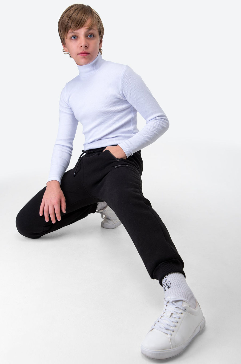 Детские брюки-джоггеры из футера с начесом Happyfox