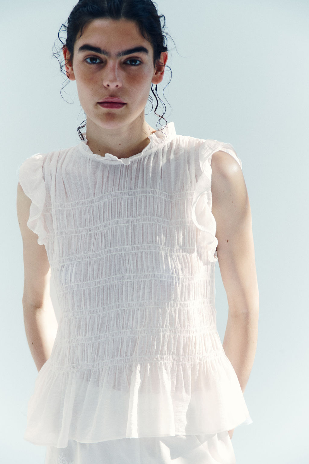 Top nido de abeja con peplum - H&m фото 9