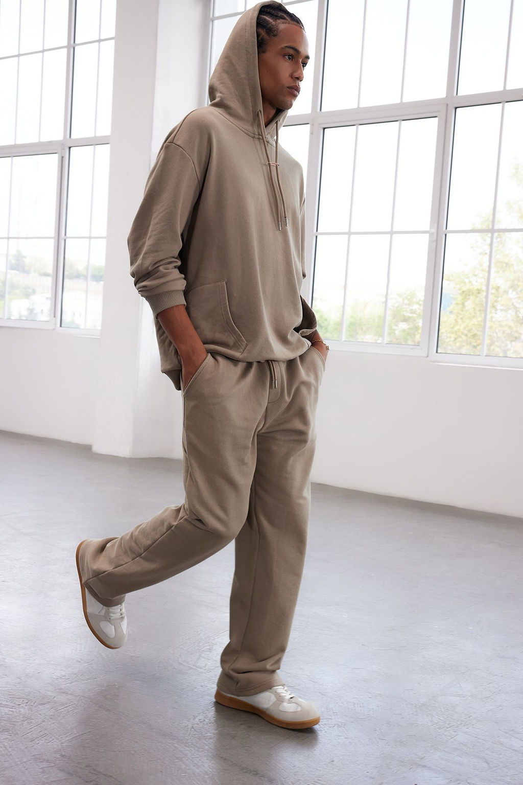 TRENDYOL MAN Limited Edition Vizon Oversize/Genis Kesim Carpenter Esofman Alt? TMNAW25EA00018 - Trendyolmilla фото 2
