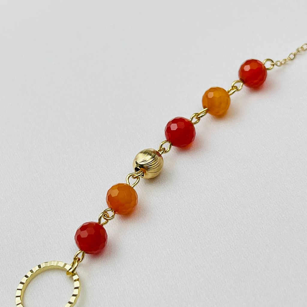 Колье на цепочке с Сердоликом 45 см