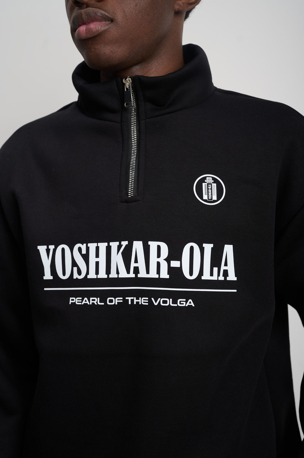 Толстовка мужская с воротником "Yoshkar-Ola" черный