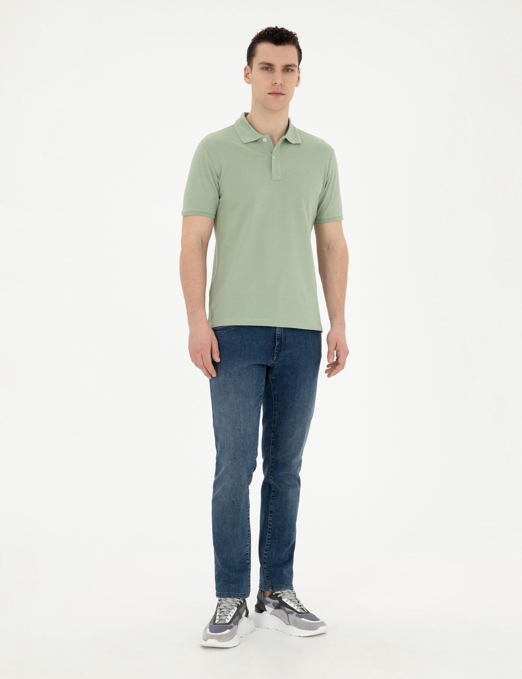 Ye_il Slim Fit Basic Ti__rt