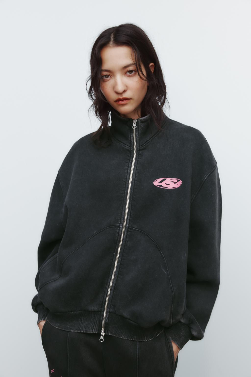 FADED SLOGAN SWEATSHIRT - Zara фото 2