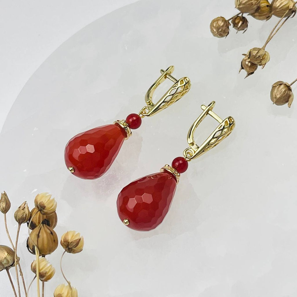 Серьги из Сердолика - Радуга самоцветов фото 2