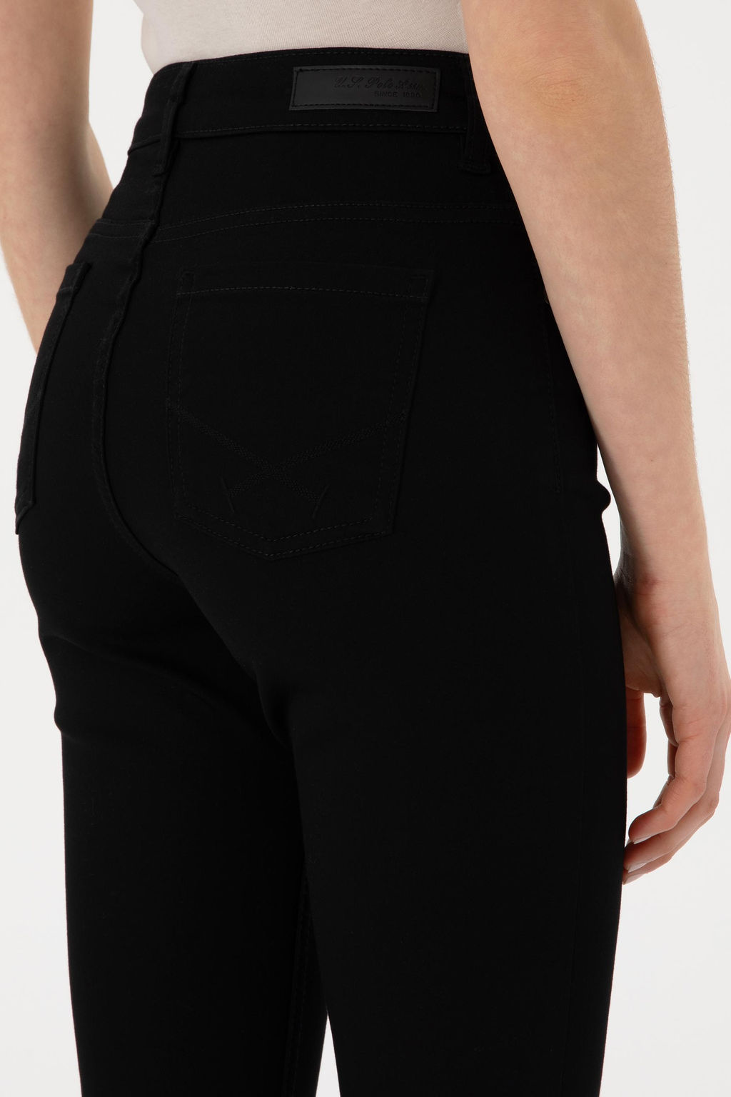 Kad_n Siyah Toothpick Fit Kanvas Pantolon