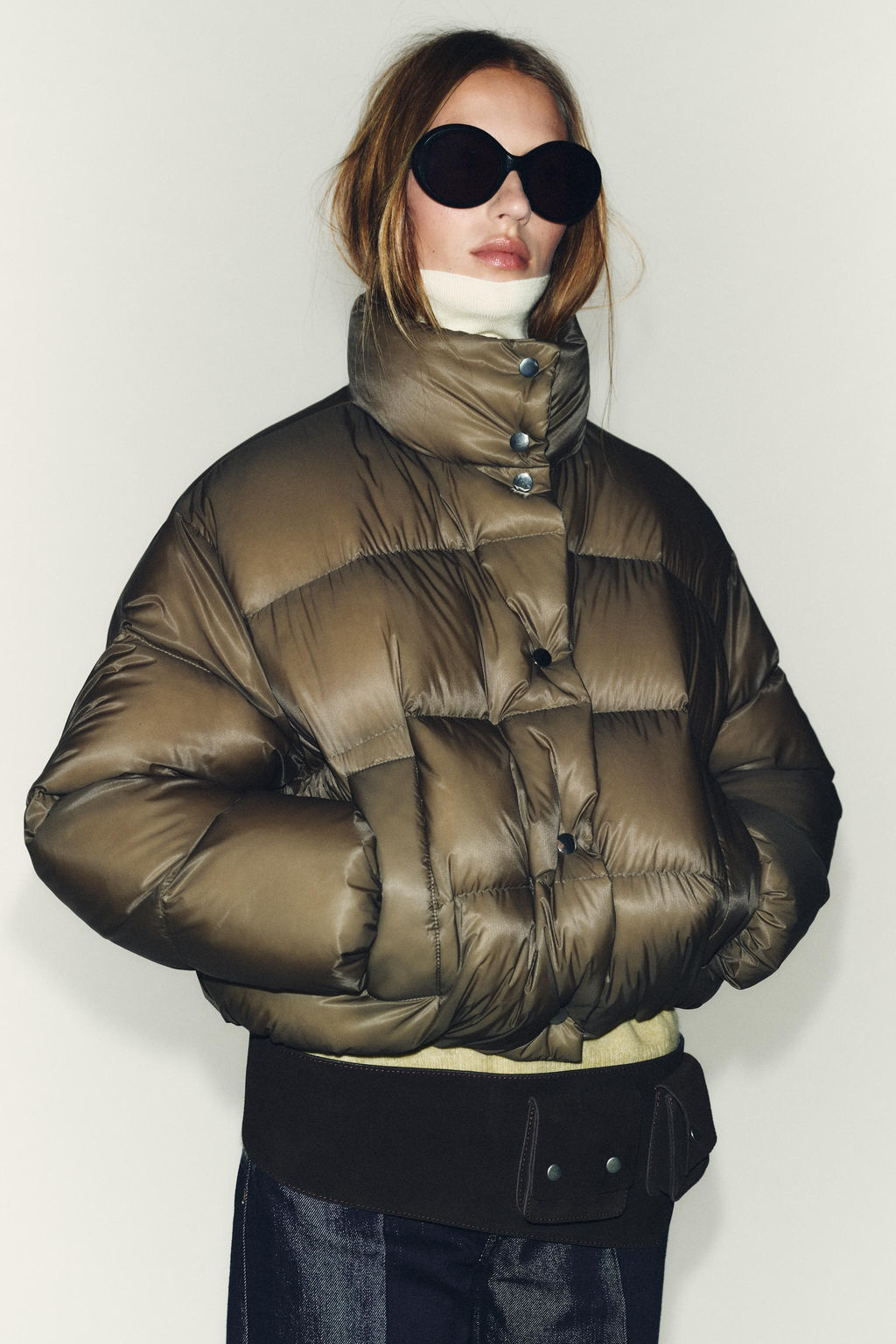 SHORT WATER-REPELLENT WINDPROOF PUFFER JACKET - Zara фото 5