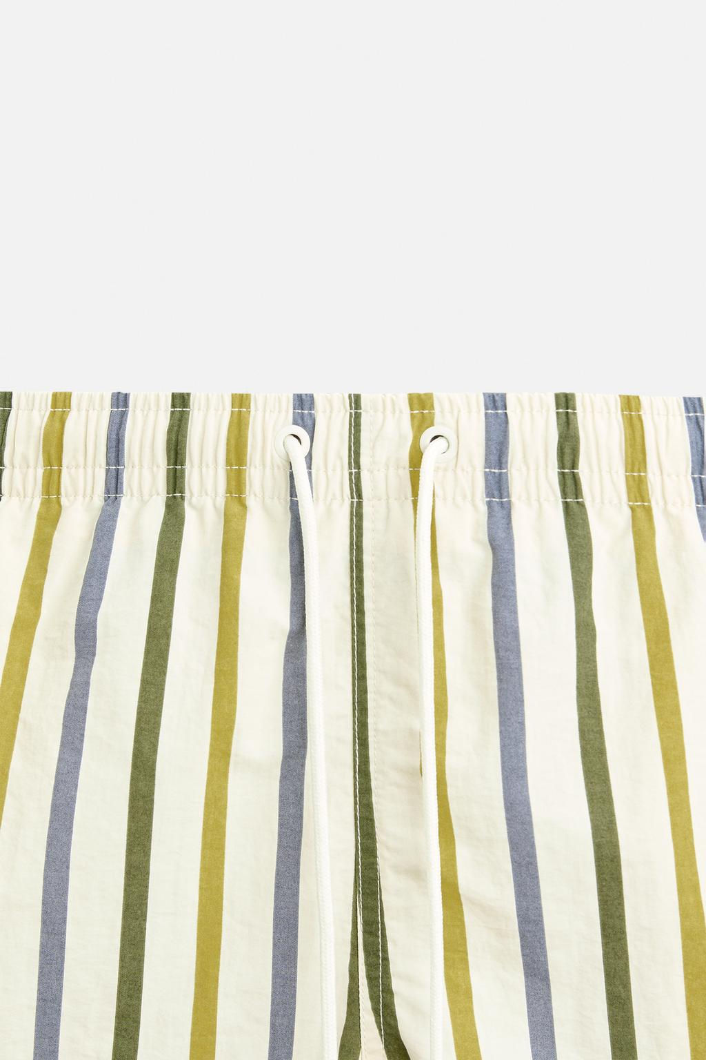 REGULAR STRIPED SWIMMING TRUNKS - Zara фото 3