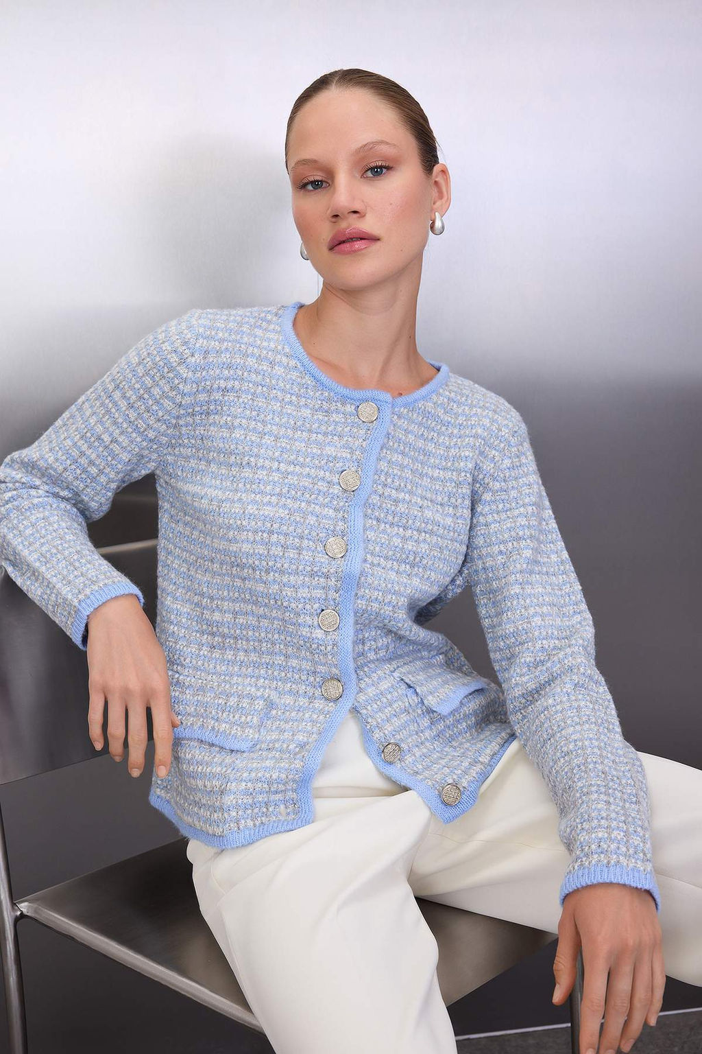 Mavi Dugme Detayl? Tuvit Gorunumlu Triko H?rka TWOAW26HI00227