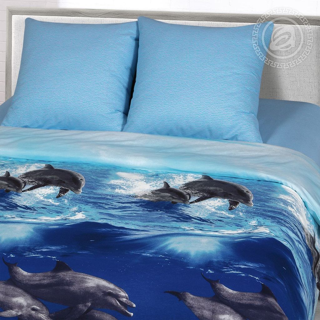 Постельное белье - Бязь Голубая лагуна (АД) Евро (молния) - Luteks фото 4