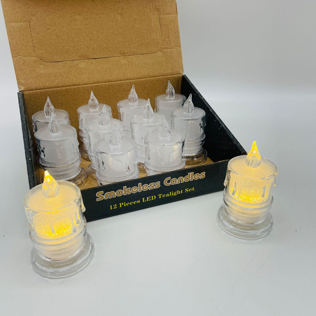 Новогодний декор Ночник - Свеча в подсвечнике 8 см (12 шт в уп) - Ип лебедев о.ю фото 3