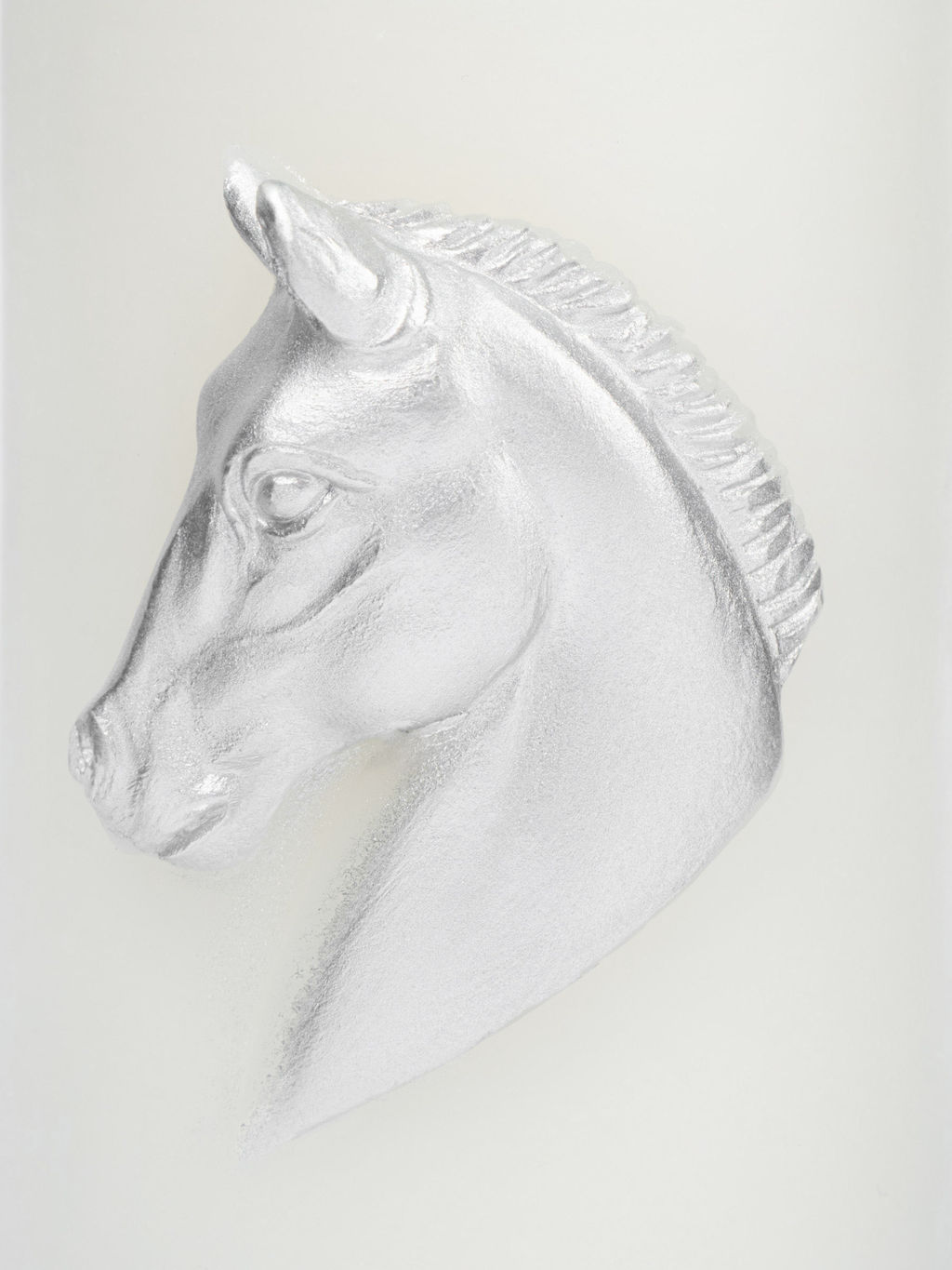 Свеча, 10 см, цилиндрическая, серебристая, Лошадь, Horse - Anna lafarg фото 4