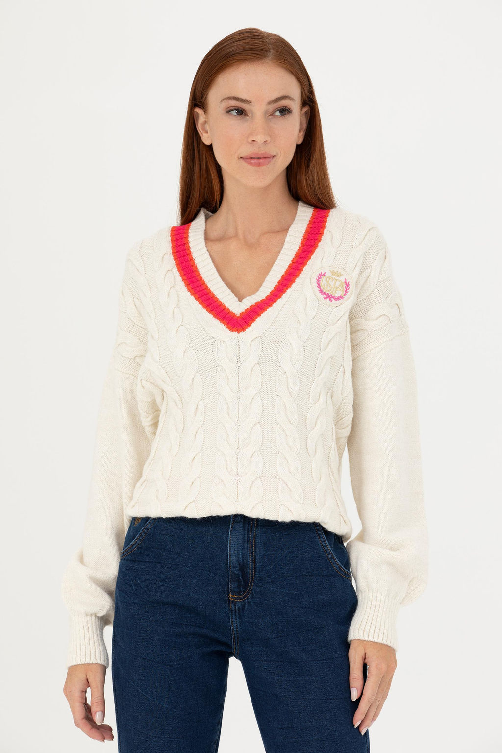Женский кремовый свитер - U.s. polo assn фото 17