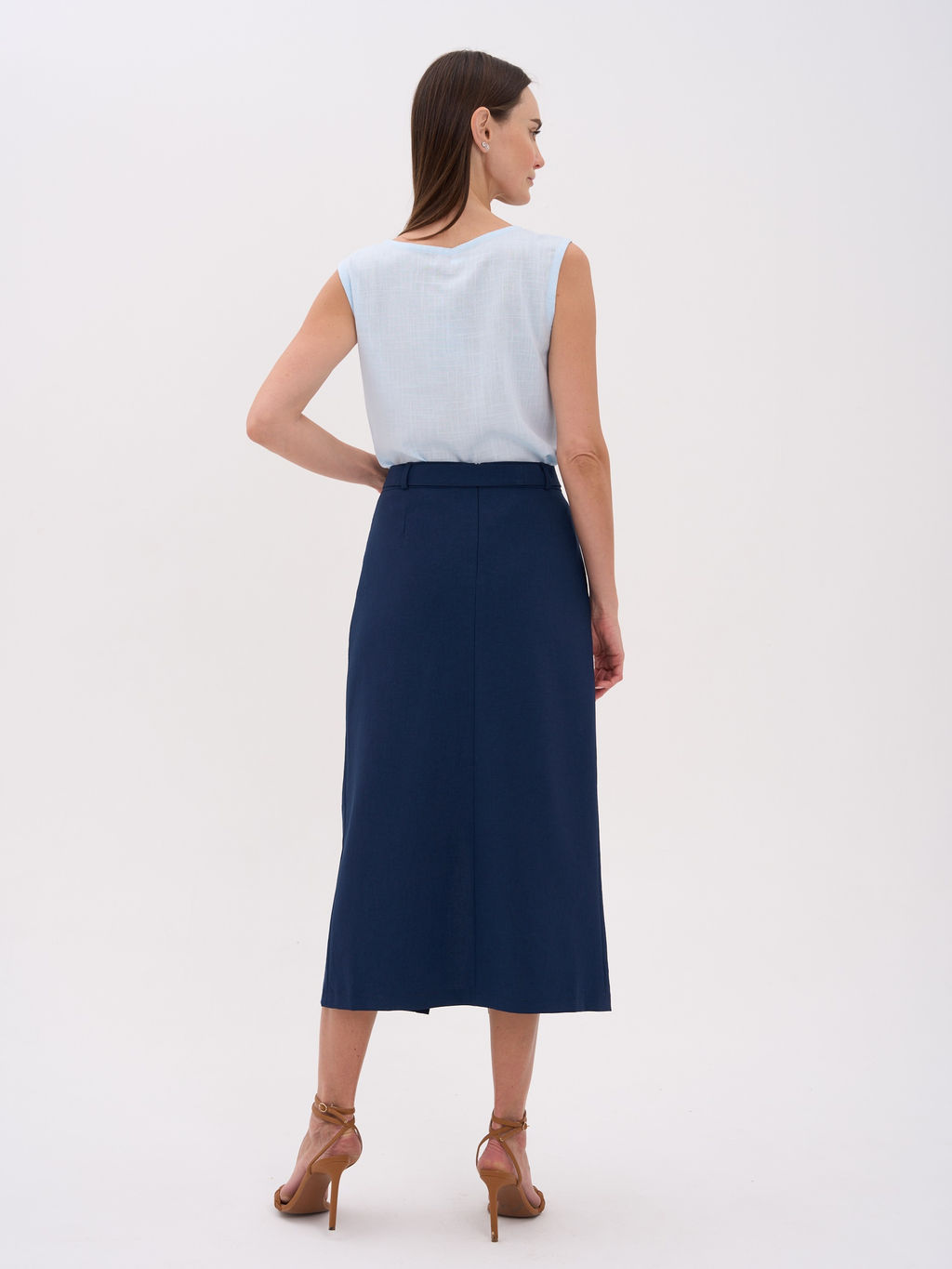 льняная юбка ЛЕН с ВИСКОЗОЙ - Трика фото 5