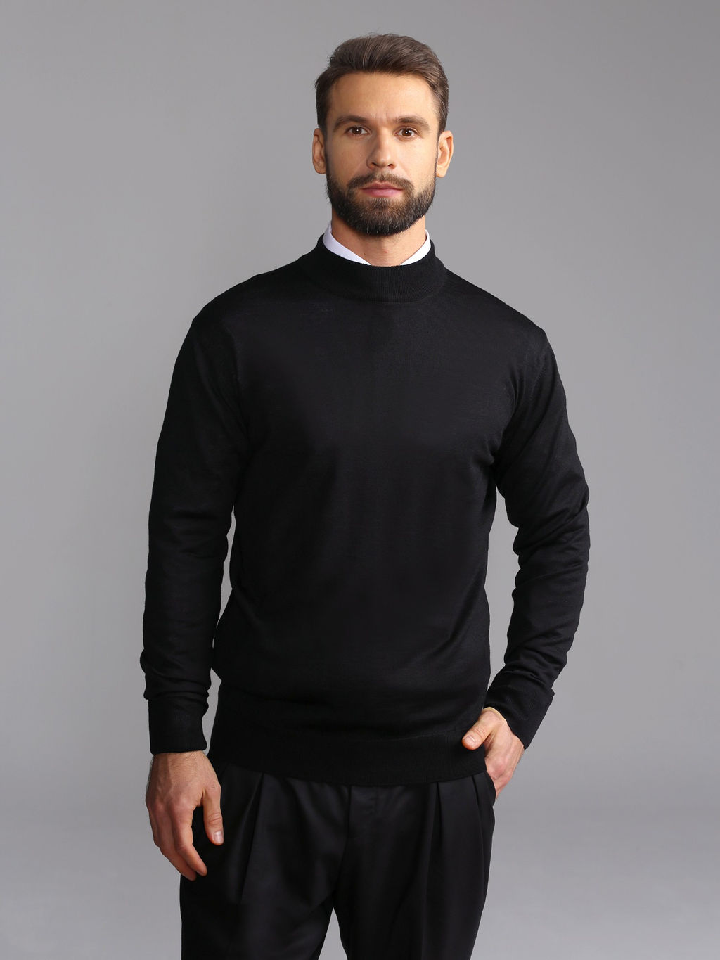 Джемпер мужской GREG G122-AN181018А (черный) фото 3