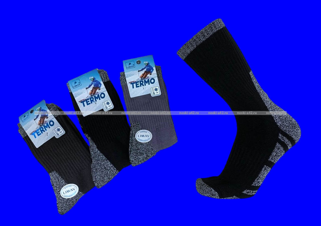 Цена за 6 пар6 ПАР - LIMAX ТЕРМОноски мужские спортивные махровый след арт. 65015