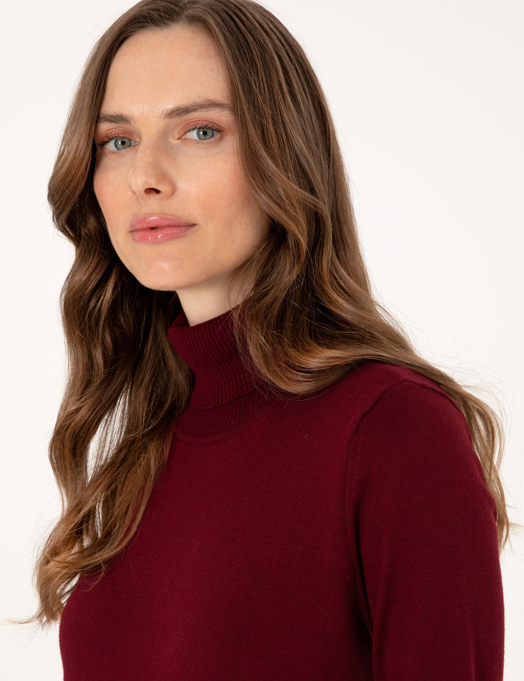 Vi_ne Slim Fit Bal_k__ Yaka Basic Kazak
